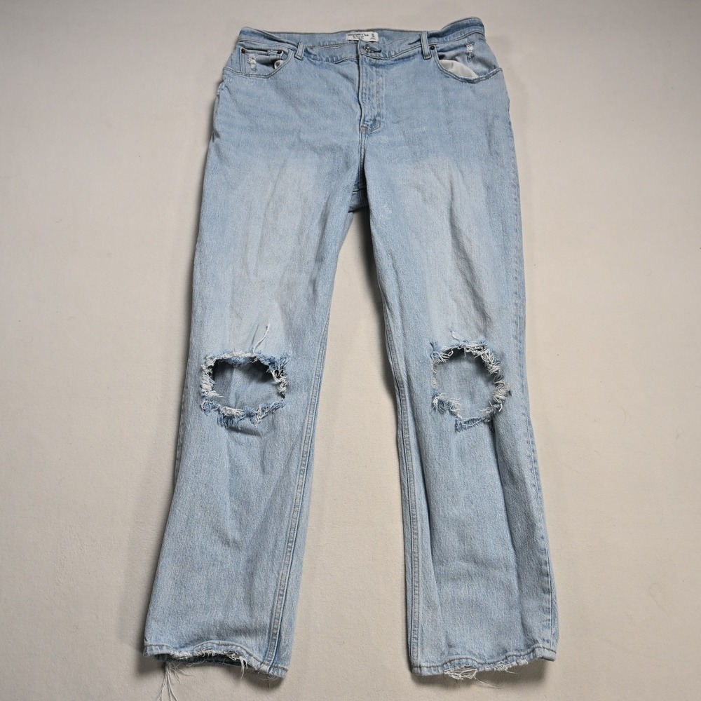 Abercrombie & Fitch Jeans Womens 33 (0s Straight Ultra High Rise Curvy Blue